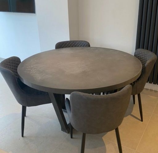 our new round dining tables added to our collection of polished concrete tables