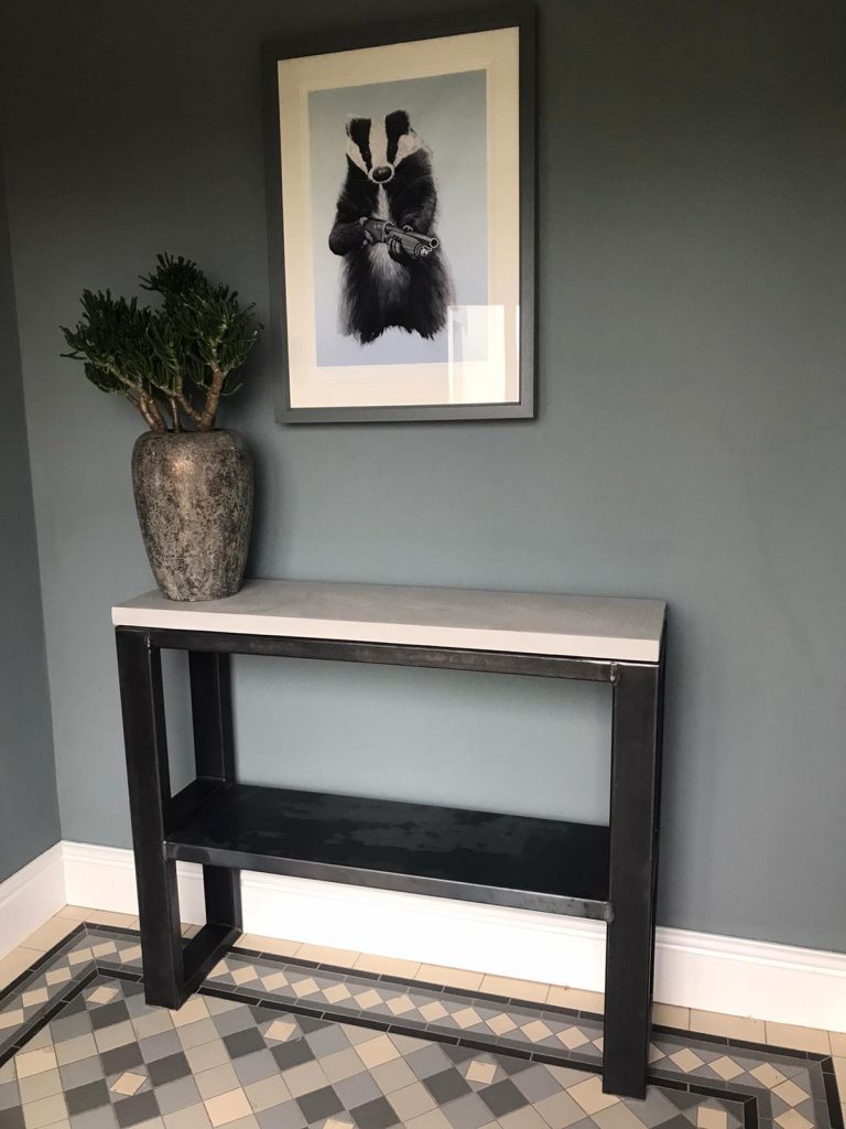 console table from daniel, experts in polished concrete tables