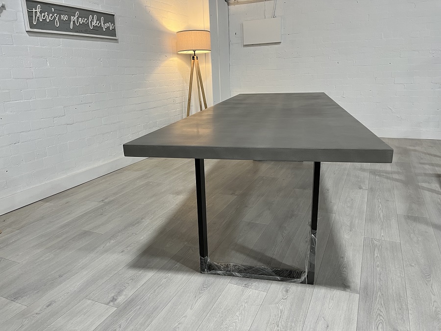 Slim polished concrete table for 12 diners - Daniel Polished Concrete ...