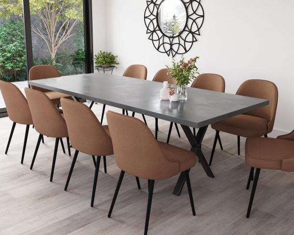 10 Seater Mid-Grey Concrete Table | 2.4m - Image 3
