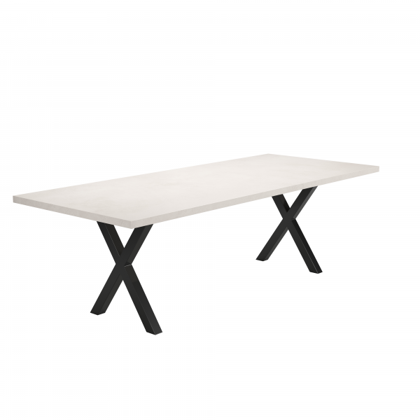 6 Seater White Concrete Table | 1.6m - Image 4