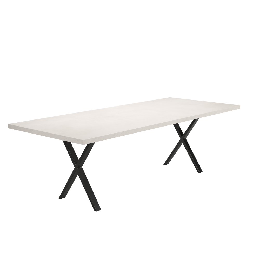 10 Seater White Concrete Table | 2.4m | Daniel Polished Concrete Tables