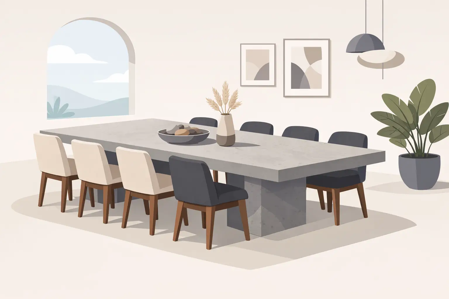 Choosing an 8 Seater Concrete Dining Table