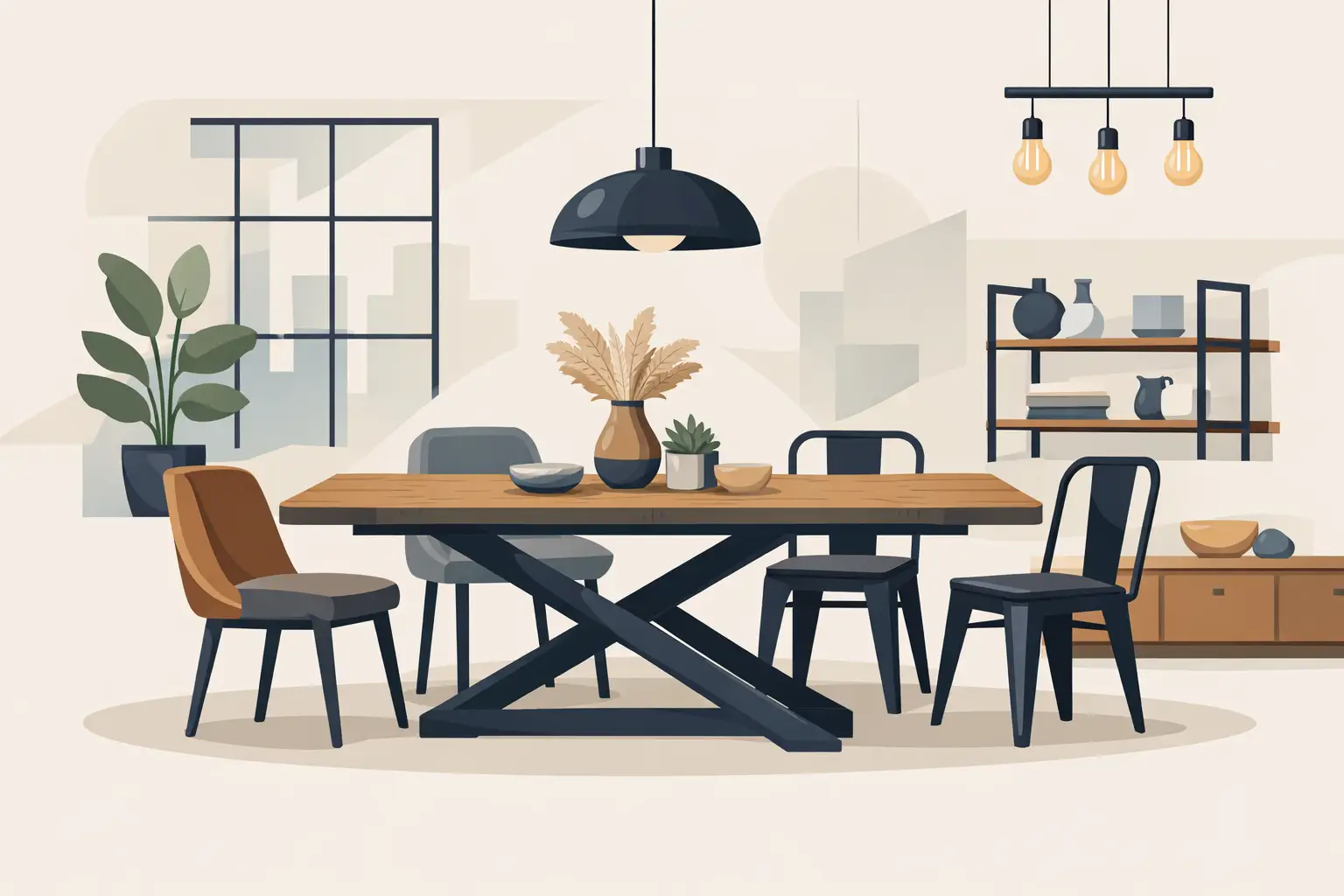 Choosing a Modern Industrial Dining Table