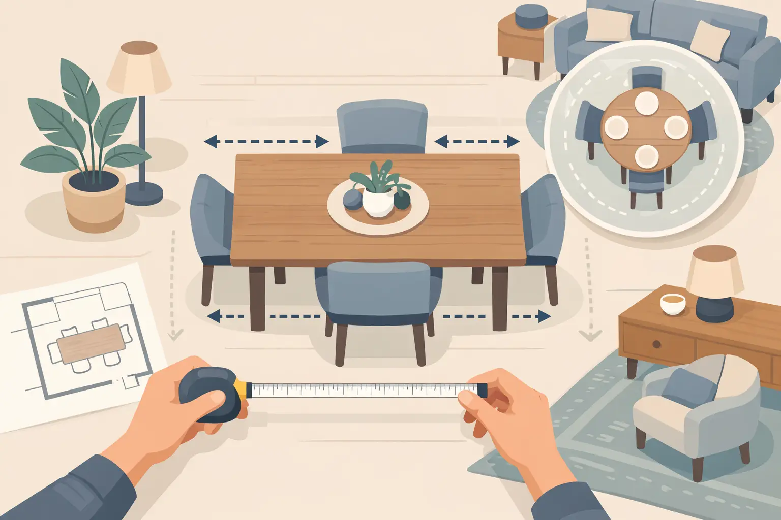 How to Size a Dining Table Room Properly