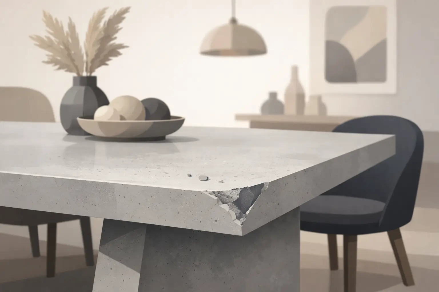 Can Concrete Dining Tables Chip? The Honest Answer