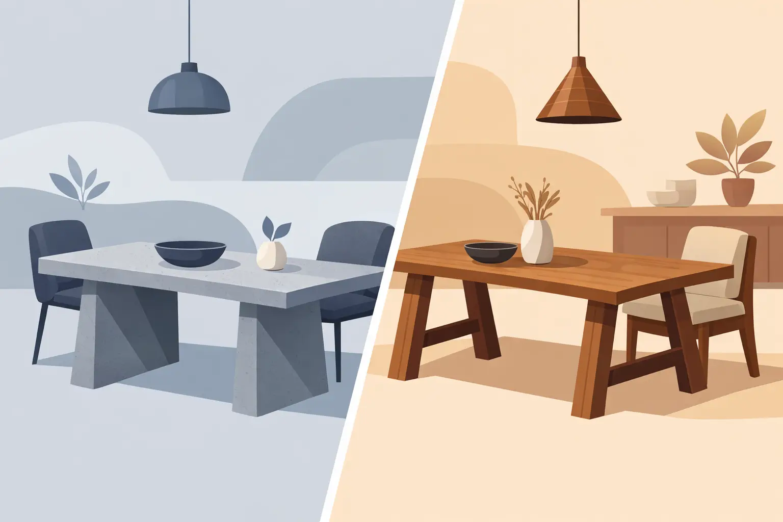 Concrete Dining Table vs Wood: Which Works?