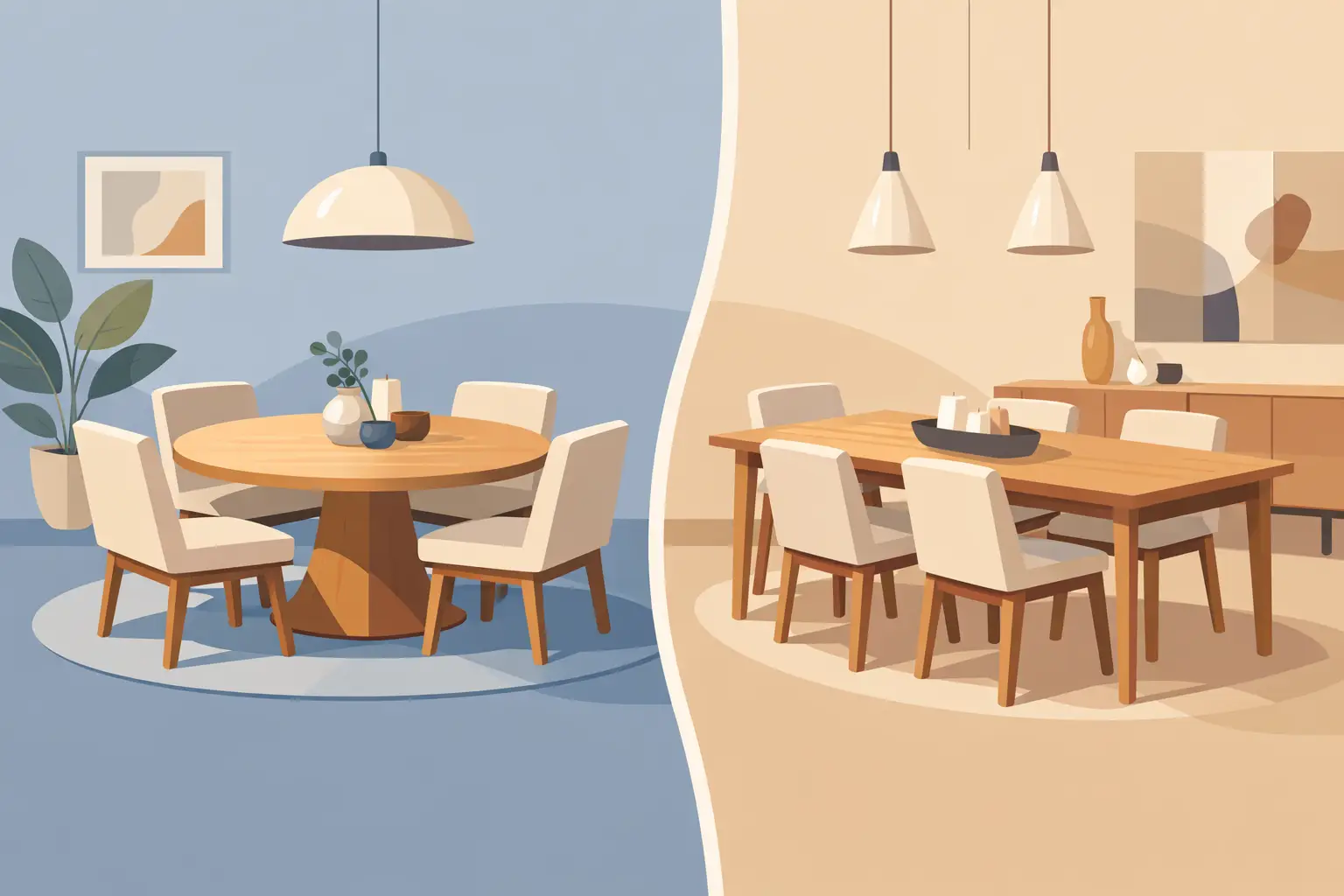 Round or Rectangular Dining Table?
