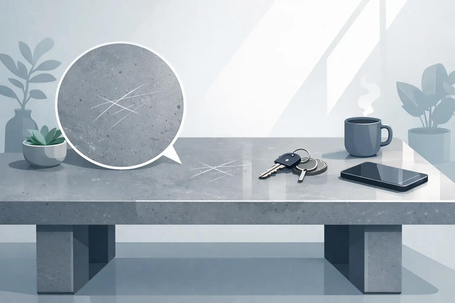 Can Polished Concrete Tables Scratch in Daily Use?