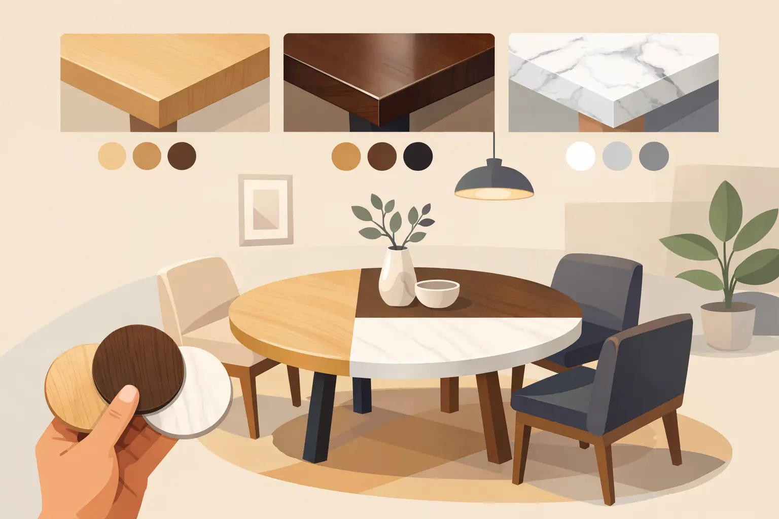 How to Choose Table Finish for Your Dining Room