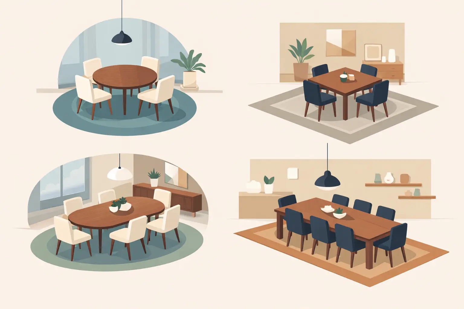 How to Match Dining Table Shape to Your Space