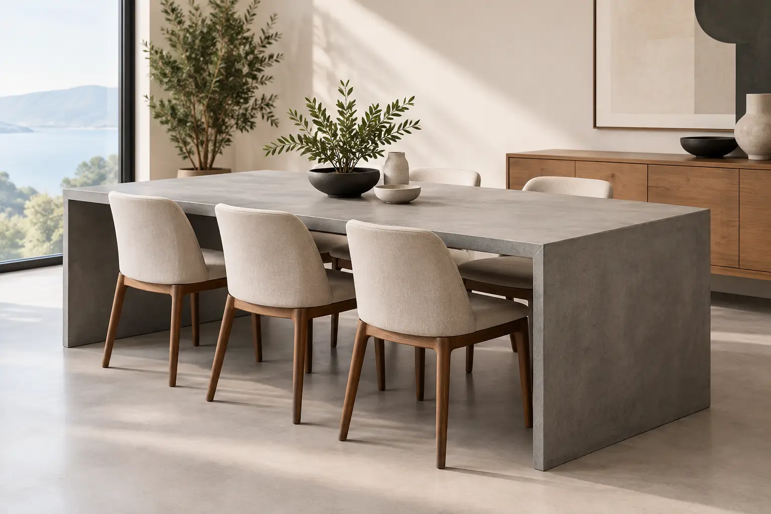 Waterfall Concrete Dining Table Design Guide